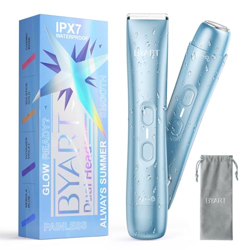 2-in-1 Dual Head Bikini Trimmer, Nebula Blue